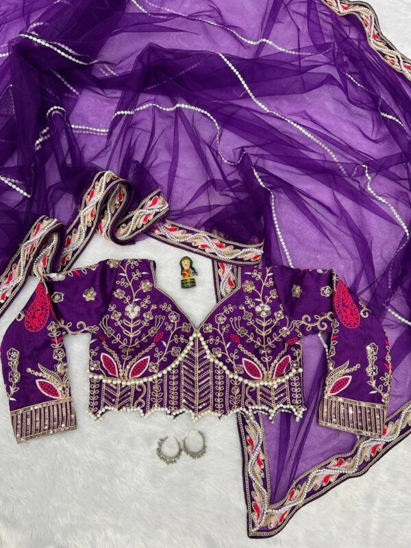 ✨ DreamNet Embroidered Pearl Work Saree Set with Designer Blouse – 6 Ethnic Colors 🥻💎