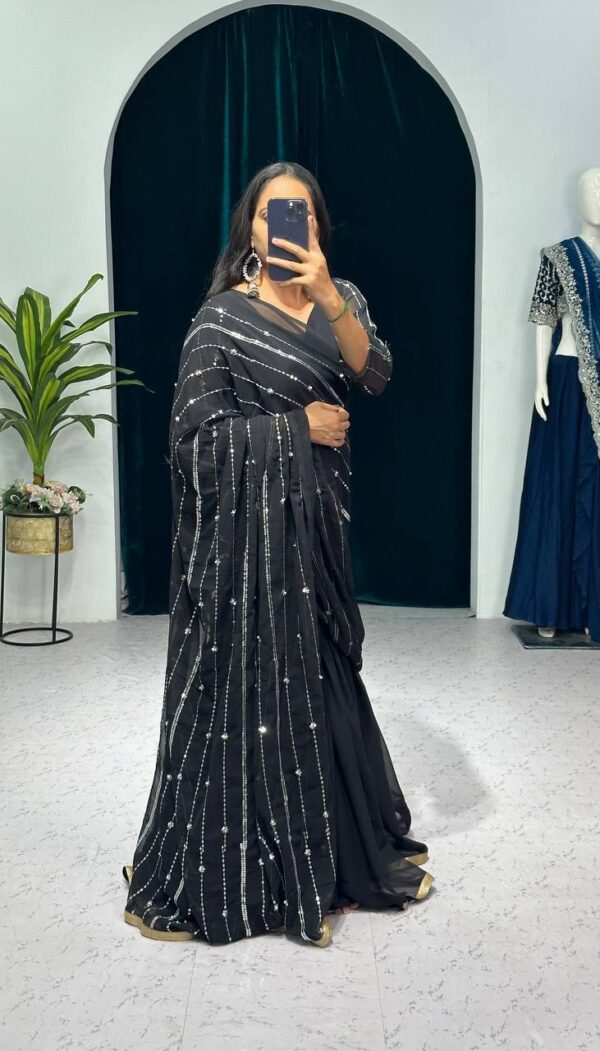 💃✨ GlamFlair Embroidered Lehenga-Saree with Attached Dupatta & Heavy Flair 🌟