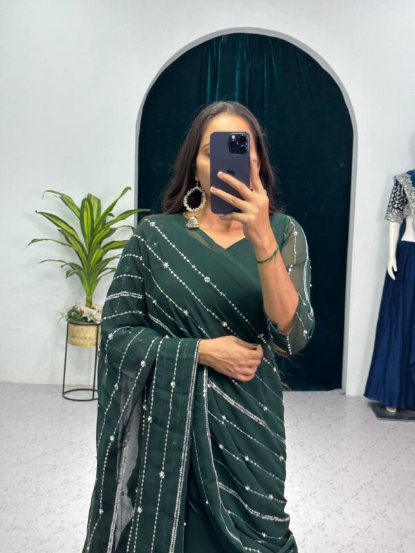 💃✨ GlamFlair Embroidered Lehenga-Saree with Attached Dupatta & Heavy Flair 🌟