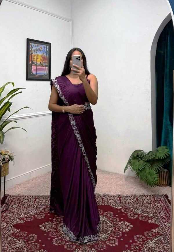 ✨ Royal Radiance Indo-Western Drape Saree Set ✨