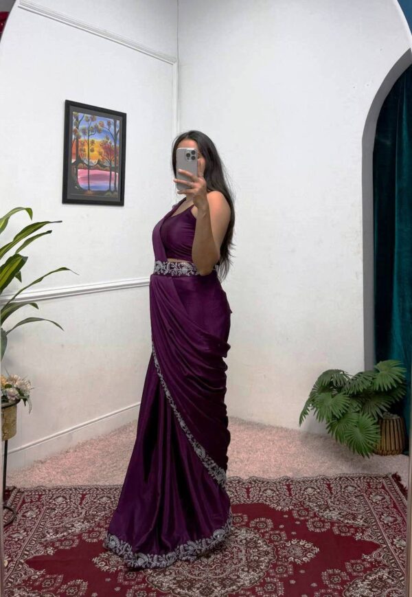 ✨ Royal Radiance Indo-Western Drape Saree Set ✨