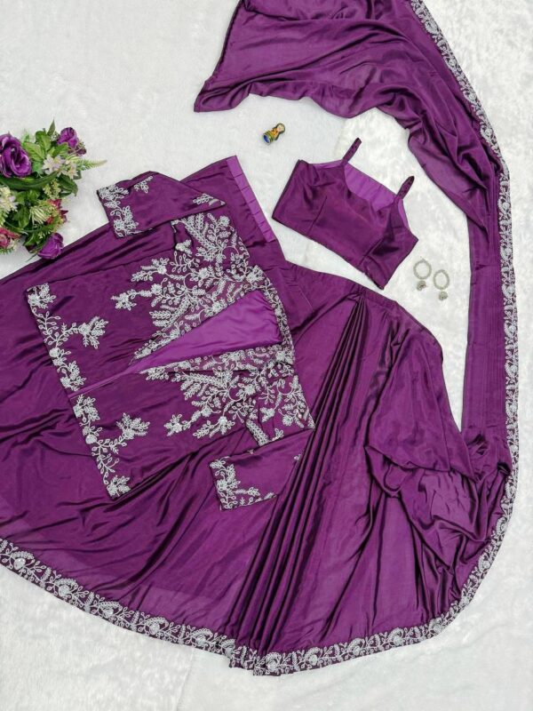 ✨ Royal Radiance Indo-Western Drape Saree Set ✨