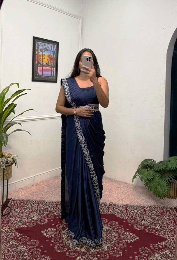 ✨ Royal Radiance Indo-Western Drape Saree Set ✨