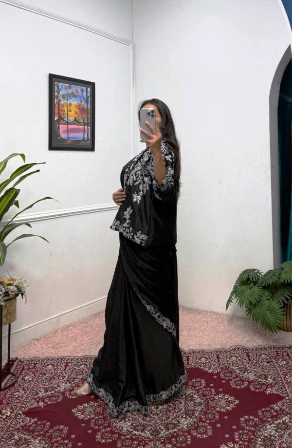 ✨ Royal Radiance Indo-Western Drape Saree Set ✨