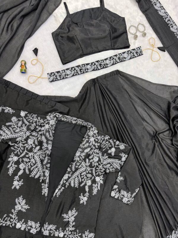✨ Royal Radiance Indo-Western Drape Saree Set ✨